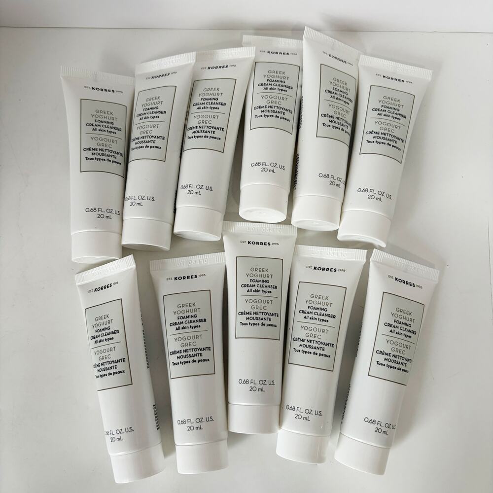 Korres Greek Yoghurt Foaming Cream Cleanser Travel Size 20mL x11 New Unused